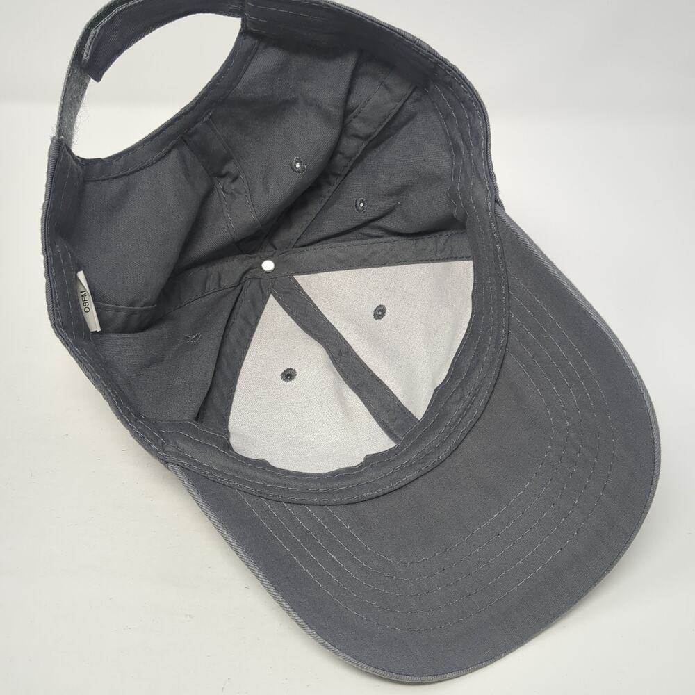 Unbranded Strapback Hat Solid Gray One Size Blank… - image 6